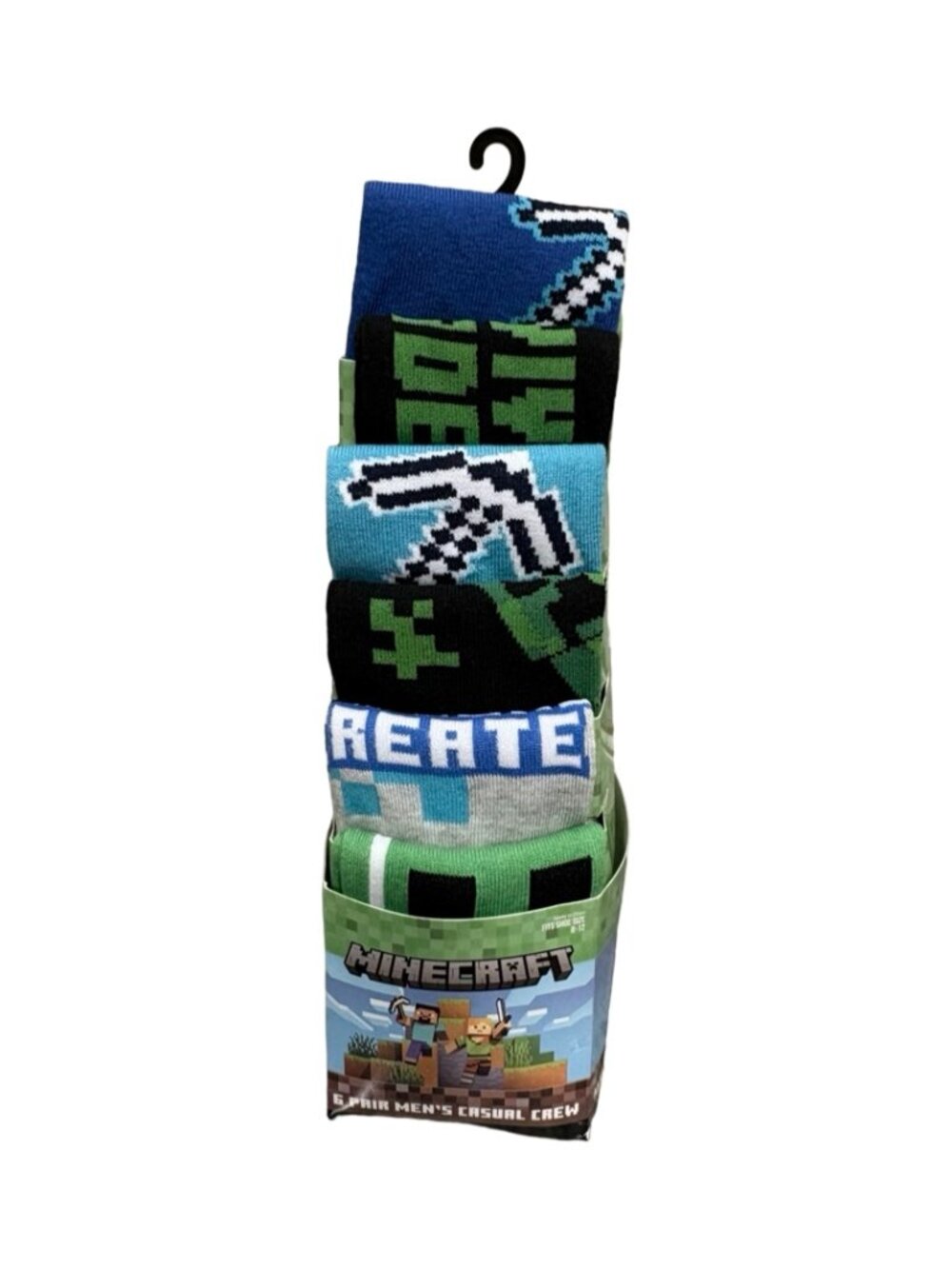 Men's Minecraft Casual Crew Socks